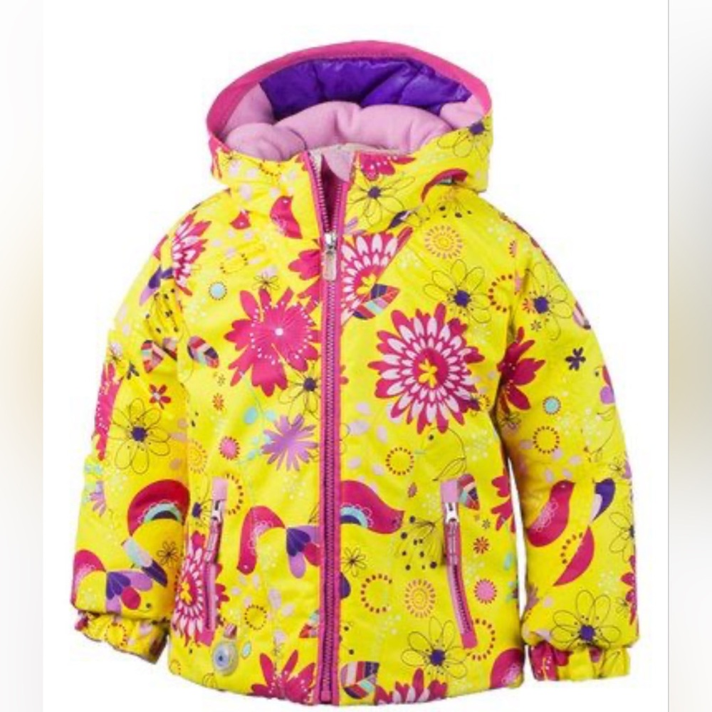 Obermeyer Kids Yellow and Pink Puffer Jacket